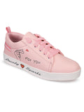 Shoetopia Girls For U Pink Sneaker - 4 Uk (Girls-For U-Pink),Pink,4,B0CQK5F1SB