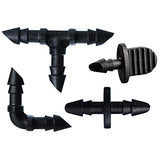 Orbit 67431 1/4 Barb 30Piece Drip Irrigation, Drip Fitting Assortment, 10 Couplings, 10 Plugs, 5 Tees, and 5 Elbows