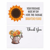 Store 2508 Pack Of 200 Thank You Cards For Small Business, 9 X 5.5 Cm, 280 Gsm Writable Customer Appreciation Order Inserts (Sun