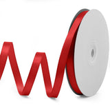 Luomorgo 3/8 Inch Satin Ribbon, 50 Yards Red Satin Ribbon, Fabric Ribbon for Gift Wrapping, Flower Bouquet, DIY Craft, Sewing, W