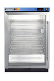 Summit Appliance PTHC65GLHD Single Chamber Passive Heating Blanket Warmer with Stainless Steel Cabinet, Glass Door, Stainless St
