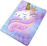 Samvardhan Plush Notebook Journal Cute Rainbow Unicorn Diary For Kids Girls Boys Writing Drawing (A5, 160 Lined Pages), Ink Colo