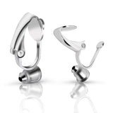 BronaGrand 20 Pieces Clip-on Earring Converter Components Findings with Post, Silver