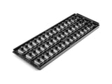TEKTON 3/8 Inch Drive 3-Rail Socket Organizer Set, Gray (45-Tool) | OST16345 | Made in USA