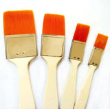 Anvis Golden Synthetic Hair Paint Brush for Oil, Water Colour, Acrylic Painting (2, 1.5, 1, 3/4)