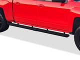 APS Wheel to Wheel Running Boards 5in Compatible with Chevy Silverado GMC Sierra 1500 2007-2018 Crew Cab 5.5ft Short Bed & 2500