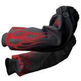 BLACK STALLION BSX Reinforced FR Sleeves - Black w/Red Flames