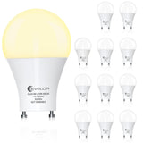evelor GU24 LED Light Bulb,60 Watt Equivalent Soft White 2700K,Non-Dimmable,Efficient 9W,800 Lumens 2 Prong Light Bulbs,15000 Ho