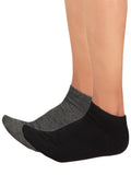 Bodycare Mens Ankle Length Solid Antibacterial & Super Soft Socks Pack Of 2 Black & Anthra Melange