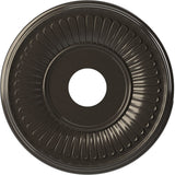 Ekena Millwork CMP16BECCH Berkshire Thermoformed PVC Ceiling Medallion (Fits Canopies up to 7), 16OD x 3 1/2ID x 1P, Metallic Ch