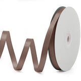 Luomorgo 3/8 Inch Satin Ribbon, 50 Yards Brown Satin Ribbon, Fabric Ribbon for Gift Wrapping, Flower Bouquet, DIY Craft, Sewing,