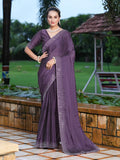 Satrani Womens Pure Georgette Saree (3186S135N_Light Purple)