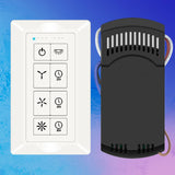 Universal Ceiling Fan Wall Remote Control, 3 Speed, Light Dimmer,Dip Switch Compatible with Harbor Brezee Hampton Bay Hunter Wal