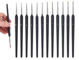 11 Pieces Fine Detail Paint Brush Miniature Small Thin Painting Brushes Kit Micro Artist Acrylic Paints Brush Set