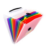 Paxcoo Expanding Files Folder 13 Pockets A4 Rainbow Accordion File Organizer With Secure Elastic Closure,Portable Document Stora