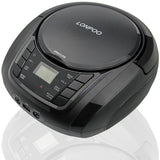 LONPOO Portable Boombox - CD Player, Bluetooth, USB, MP3, AUX, FM Radio, Portable, Built-in Stereo Speakers, Carrying Handle, LC