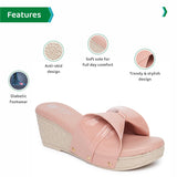 Ortho Joy Fancy Doctor Slippers || Comfortable Wedges Sandals For Women Stylish,Light Pink,3,B0B31Z1B7G