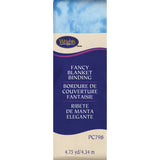 Wrights Products 1177982307 Single Fold Satin Fancy Blanket Binding, 2 by 43/4Yard, TieDye Blue