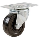 Shepherd Hardware 9477 2Inch Soft Rubber Swivel Plate Caster, 90lb Load Capacity , Black