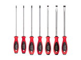 TEKTON Slotted Screwdriver Set - 8 Inch Shanks, 7-Piece (4-14 mm) | DWS90003
