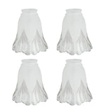 Aspen Creative Clear & Frosted 23077-4 Transitional Style Replacement Glass Shade, 2-1/8 Fitter Size, 5-1/4 high x 5-1/8 Diamete