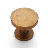 Amerdeco 10 Pack Antique Brass Cabinet Knobs and Pulls (Round, 5 Inches, Single Hole, Easy to Install, ZH0051)