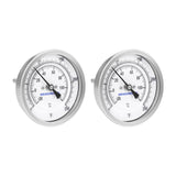MEASUREMAN Fully Stainless Steel Pot, Kettle, Brewing Bimetal Thermometer, 3 Dial, 2-1/2 Stem, 0-250 deg F/-20-120 deg C, -1% Ac