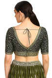 Soch Womens Black Zari Embroidery Padded Silk Blend Blouse With Sequins Black 34