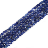 2mm Sodalite Faceted Gemstone Round Loose Beads Strand 15.5-16 DIY Jewelry Making