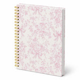 Rusenbao Coquette Pink Bow Spiral Notebook Journal for Teen Girls Women