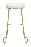 Bree Barstool (Set Of 2) White & Gold