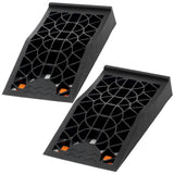 OULEME Low Profile Car Service Ramp - 2 Pack with Anti-Slip Pads for Lift Maintenance and Oil Changes, Low-Chassis Car Tire Ramp