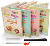 Money Maya Sank Magic Practice Copy Book Set for Kids Reusable Numbers, Alphabets, Drawing & Math Books with Pen, Refills & Gr