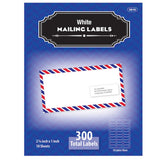 BAZIC 1 X 2 5/8 White Address Labels (300/Pack)