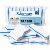 SUPERASER Magic Sponge Eraser, Tex10 Scrub Melamine Sponges, 10 Pack