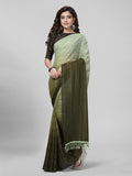 Pratham Blue Womens Silk Saree With Blouse Piece (Pb-232_Olive Green)