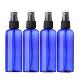 SINIDE Empty Spray Bottles 100 ml/3.4 oz, Blue Plastic Fine Mist Mini Travel Bottle Set, Portable Refillable Makeup Sprayer Cont
