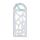 ECOMISTIQ Geometric Ruler Clear Measuring Draft Rulers Fit Artist Drafting Woodworking 22cmx8.7cm | Stationery | Drawing Accesso
