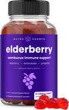 NutraChamps Elderberry Gummies with Vitamin C, Propolis & Echinacea - Immune System Support Gummy Vitamins for Adults & Kids - M
