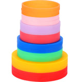 16 Pieces Rolling Pin Guide Ring Spacer Bands Thickness Rings Flexible Silicone Slip On Baking Accessories Fit for 1.6 Inch Wide