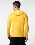 FYLTR Men's Casual Hoodie T-Shirt - Contrast Drawstring | Metal Button Accents | Casual Winterwear for Men Mellow Yellow,Mellow Yellow