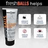 Fresh Body FB - Fresh Balls Lotion, 34 fl oz (3 Pack) Anti-chafing Mens Soothing cream to Powder Balls Deodorant and Hygiene fo