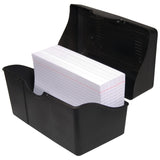 Innovative Storage Designs Plastic Card File, 4 X 6, 300-Card Capacity, Black