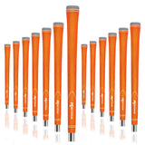 Karma Neion II 13 Piece Golf Grip Set, Orange Standard Size Vibrant Neon Color Multi Textured Slip Resistant Rubber Replacement