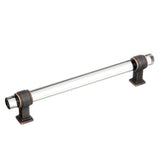 Amerock | Cabinet Pull | Clear/Oil-Rubbed Bronze | 6-5/16 Inch (160 Mm) Center To Center | Glacio | 1 Pack | Drawer Pull | Drawe