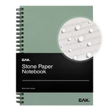 GAK. Stone Paper Waterproof Spiral Notebook, 7.20x10.11, 50 sheets, Durable Notebook, EcoFriendly Mineral Stone Paper Not