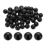HARFINGTON 50pcs 20mm Black Wood Beads 4.5mm Large Hole Round Wooden Loose Spacer Beads for Jewelry Making Necklace Bracelets DI