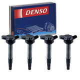 4 pc DENSO Direct Ignition Coils compatible with Toyota Prius 1.8L L4 2010-2015