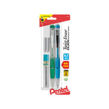 Pentel TwistErase Click Mechanical Pencils, 0.7mm, HiPolymer HB Lead, 59% Recycled, Assorted Barrel Colors, Pack of 2