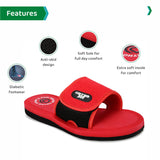 Ortho Joy Fancy Doctor Slipper For Women || Comfortable Ortho Slipper For Women,Red-Black,5,B0BJ2H19B1
